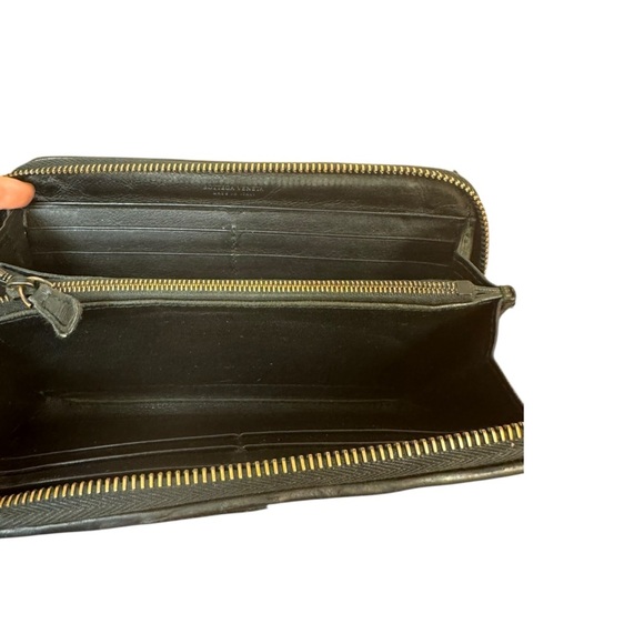 Bottega Veneta Continental zip around Black Leather Wallet Pre loved - Picture 5 of 14